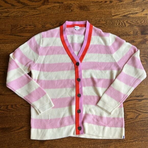 Kule The Raven Cardigan Sweater Size Small Striped Button Front Anthropologie - Picture 7 of 10